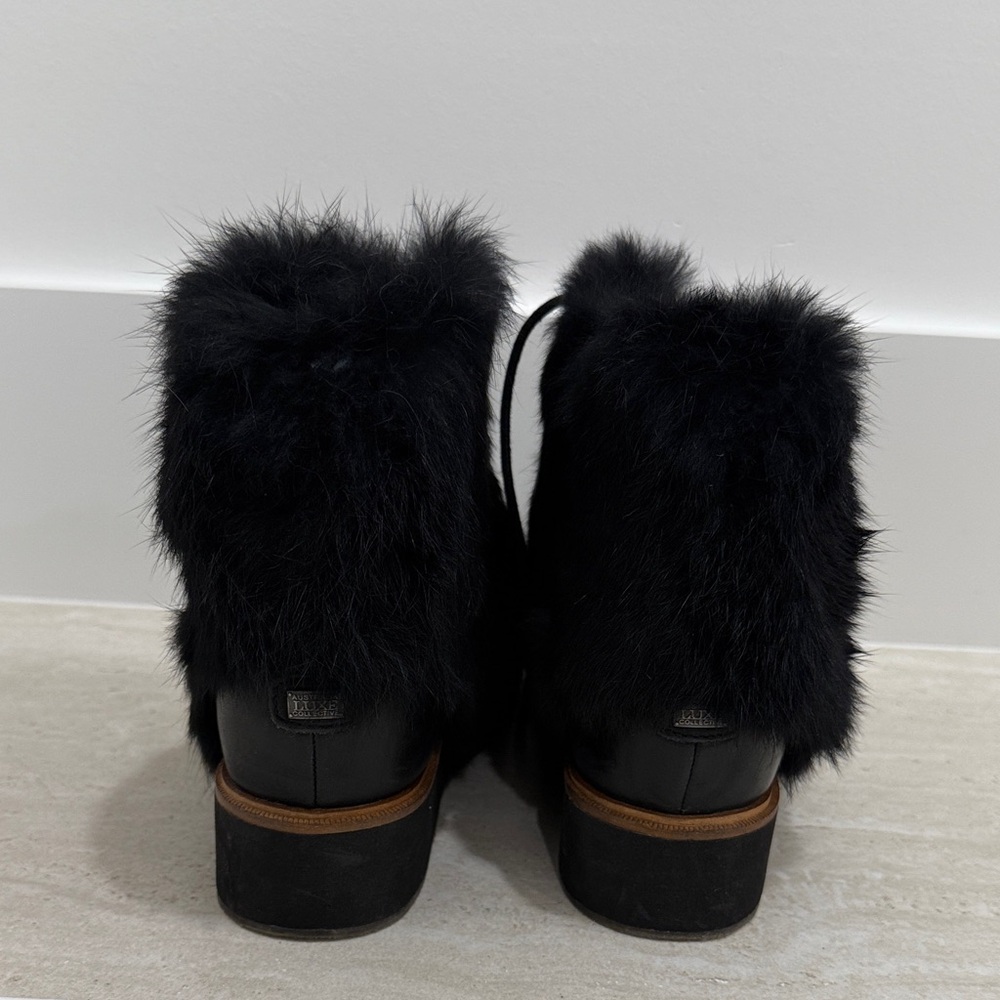 Australia Luxe Collective Black Fur Winter Boots - Picture 3 of 6